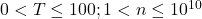 0<T \leq 100 ; 1<n \leq 10^{10}