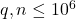 q, n \leq 10^6