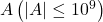 A\left(|A| \leq 10^9\right)