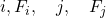 i, F_i, \quad j, \quad F_j